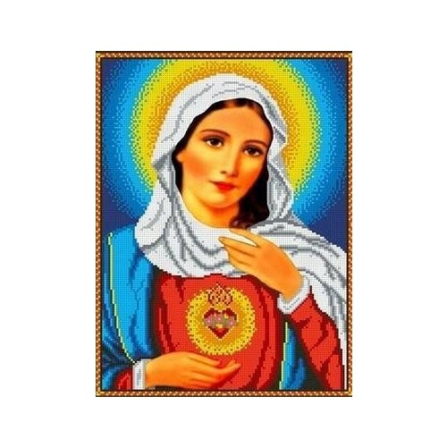 Святое сердце Марии Рисунок на ткани 27,5х37 Каролинка ткби 3008 27,5х37 Каролинка ткби 3008