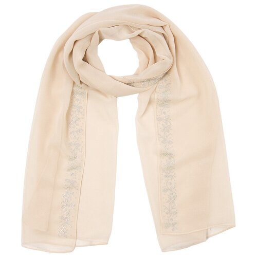 фото Церковный шарф женский "блеск" (цвет:кофе с молоком) для крестной /пасхальный палантин / хор /школа /крестины /крещение /венчание крестим деток