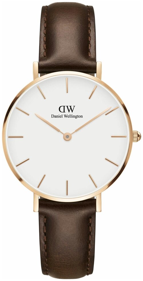 Наручные часы Daniel Wellington Petite, коричневый, золотой