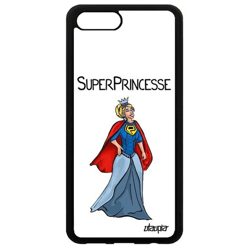фото Защитный чехол на // honor v10 / view 10 // "суперпринцесса" комикс супергерой, utaupia, белый