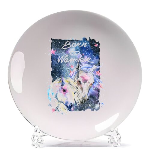 фото Тарелка coolpodarok born to wander. лошадь3
