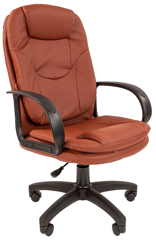 Компьютерное кресло Chairman Стандарт СТ-68 офисное, обивка: искусственная кожа, цвет: экокожа коричневая - фотография № 1