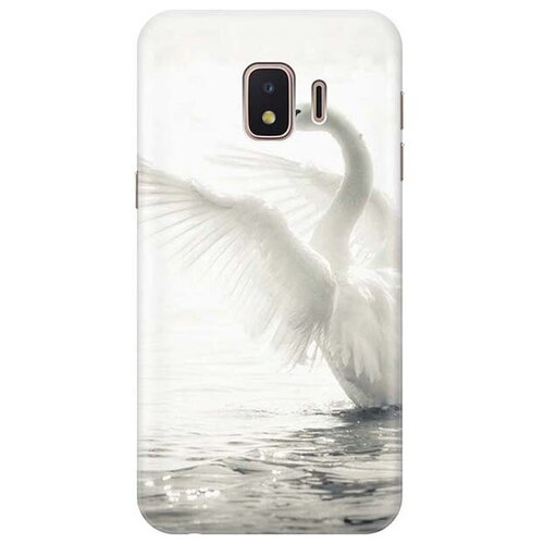 фото Ультратонкий силиконовый чехол-накладка для samsung galaxy j2 core с принтом "лебедь" gosso