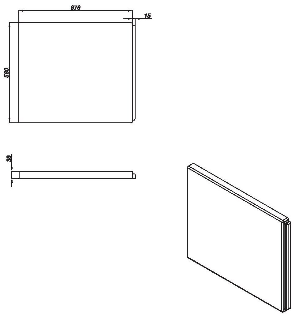 Для ванны Cersanit UNIVERSAL TYPE 1 70 Панель боковая (63369)