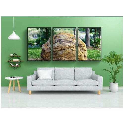 фото Набор модулных постеров для интерьера "камень, большой, природа" 60x90 см. в тубусе, без рамки lotsprints