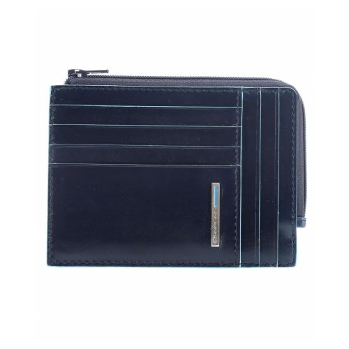 Кредитница PIQUADRO PU1243B2R/BLU2, гладкая, глянцевая, синий