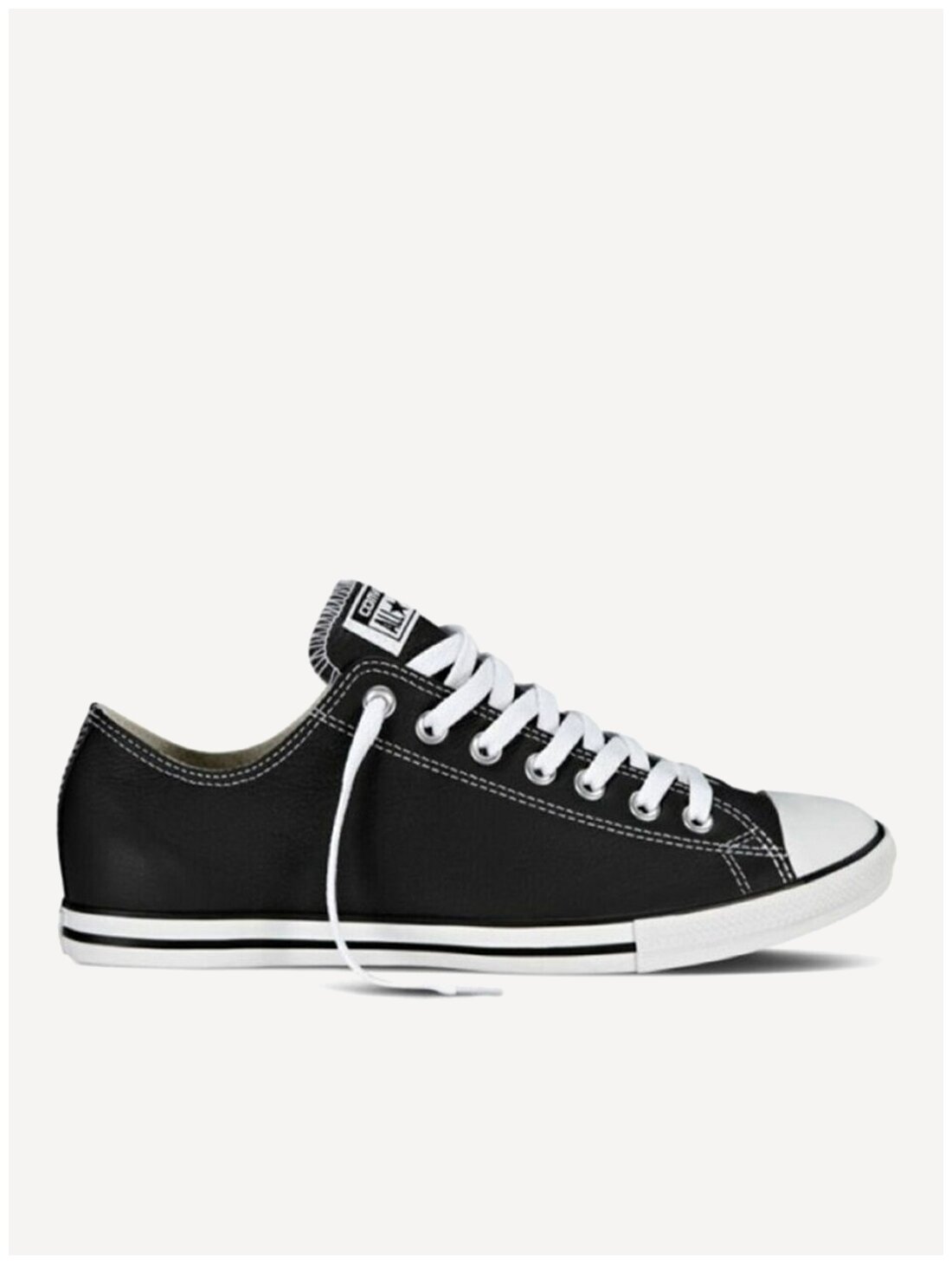 Кожаные кеды Converse (конверс) Chuck Taylor All Star Lean 144649 чёрные 