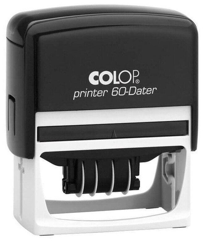 Датер Colоp Printer 60-Dater РУС со свободным полем под клише 76х37 мм. Высота шрифта даты: 4 мм.