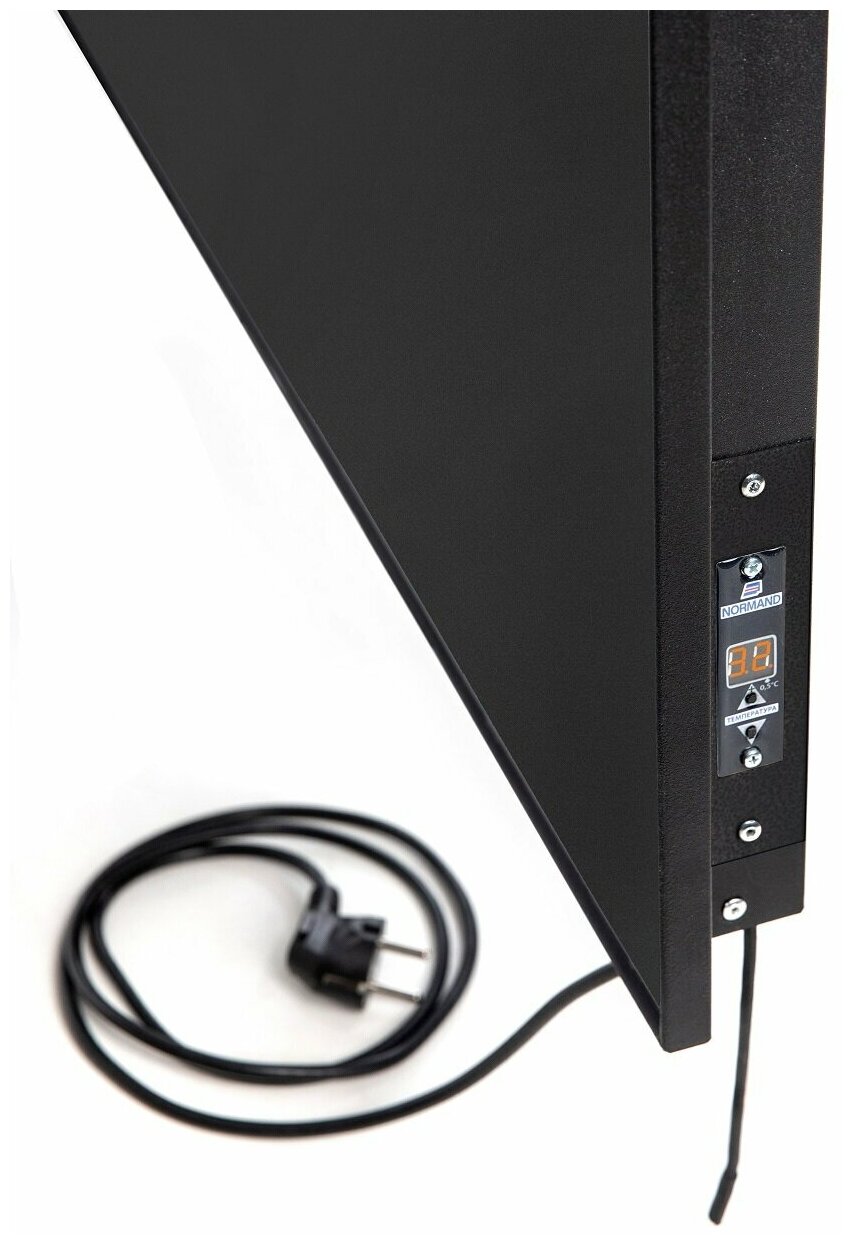Керамический настенный энергосберегающий обогреватель Normand 1250 Э (черн/черн) с электронным терморегулятором - фотография № 6