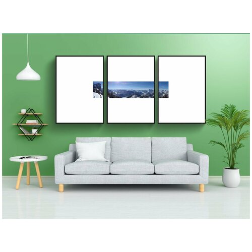 фото Набор модулных постеров для интерьера "альпы, австрия, каменная плита" 60x90 см. в тубусе, без рамки lotsprints