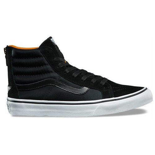 фото Кожаные кеды vans sk8-hi slim zip boom boom va38groc6 черные (35)