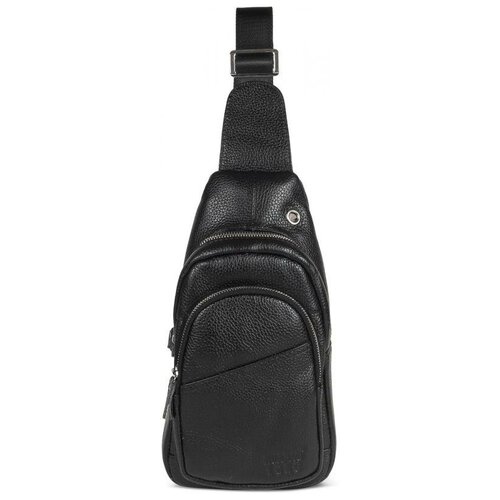Мужская сумка кросс-боди GSMIN BP11 через плечо из натуральной кожи (Черный)