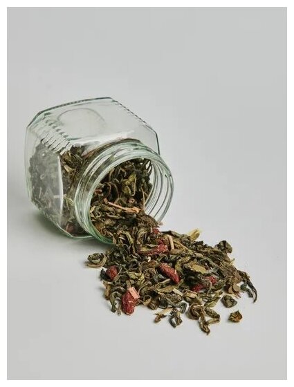 Зеленый листовой чай для похудения с ягодами годжи и лемонграссом, Жиросжигатель - фотография № 2