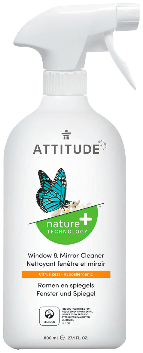 Attitude Очиститель для стёкол и зеркал, 800 мл, ATTITUDE