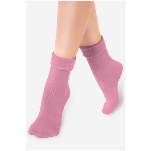фото Женские носки happyfox, на новый год, махровые, размер 36-40, фиолетовый