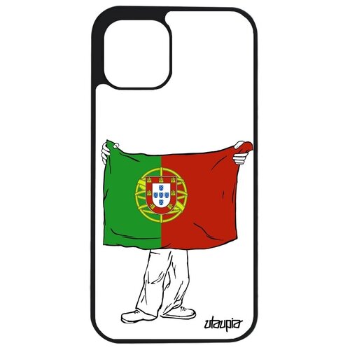 фото Защитный чехол для мобильного // apple iphone 12 // "флаг португалии с руками" страна государственный, utaupia, белый