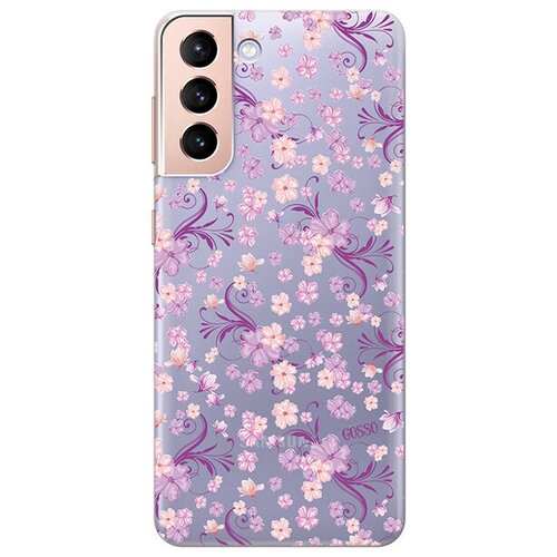 Ультратонкий силиконовый чехол-накладка ClearView 3D для Samsung Galaxy S21 с принтом Lilac Flowers ультратонкий силиконовый чехол накладка clearview 3d для galaxy a11 m11 с принтом lilac flowers