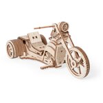 Деревянный конструктор, сборная модель из дерева Lemmo Трицикл 