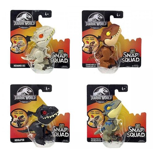 Фигурка цепляющийся динозаврик Мозазавр Jurassic World Mosasaurus Snap Squad GJR06 Mattel 2020