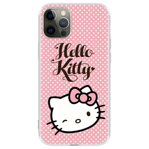 фото Чехол накладка лицензия hello kitty iphone 12 / 12 pro, айфон 12 / 12 про c принтом 7 deppa