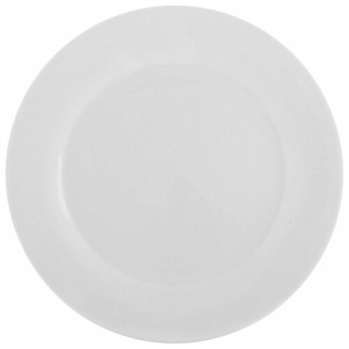Тарелка обеденная с утолщённым краем White Label, d=25 см, цвет белый