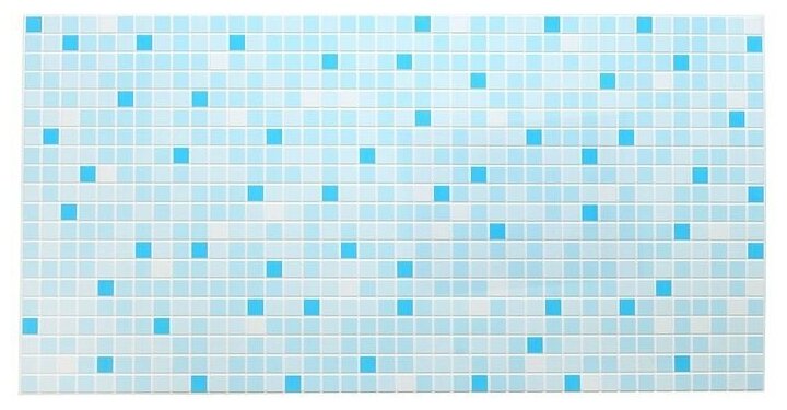 Панель ПВХ Мозаика голубая 955х480