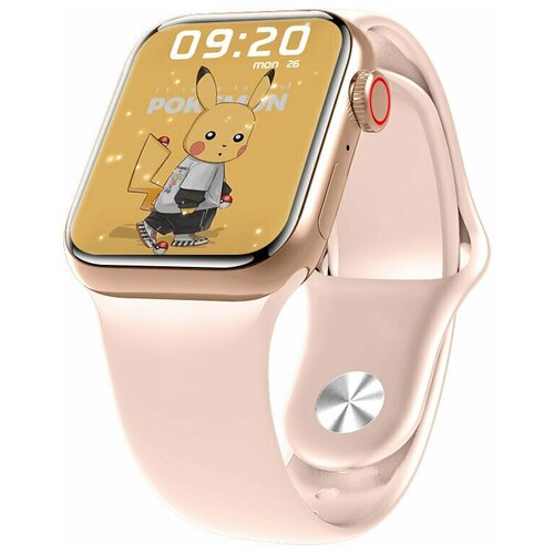 Умные часы Smart watch M26 plus золотистый Смарт-часы M26 plus с полноразмерным экраном и активным колесиком 44мм 197000₽