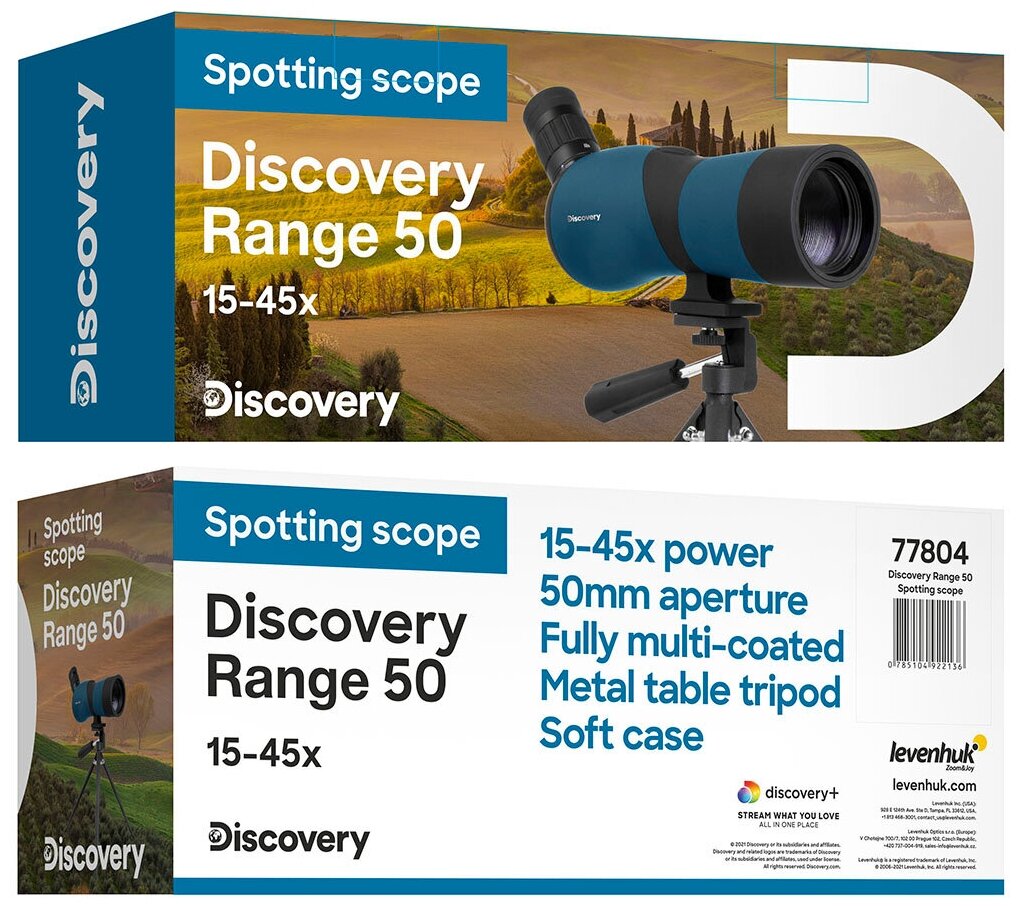 Зрительная труба Discovery Range 50 рефрактор d50 45x синий/черный - фото №10