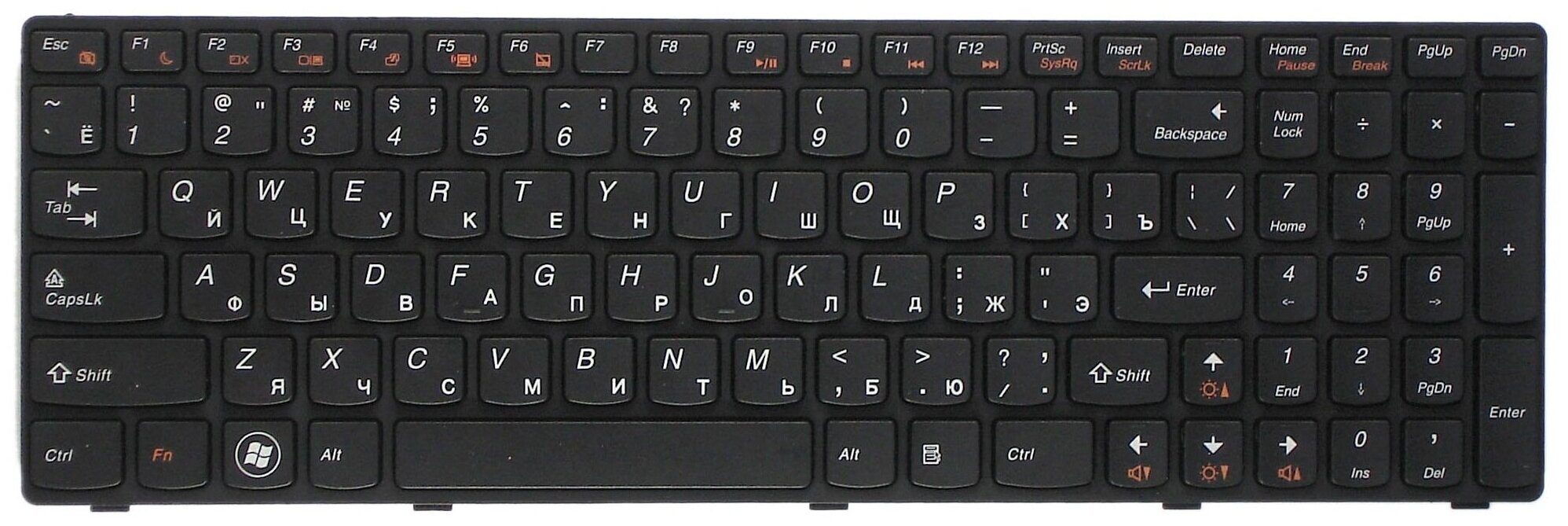 Клавиатура для ноутбука Lenovo IdeaPad G570 770₽