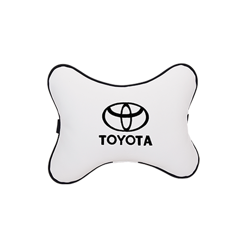 фото Подушка на подголовник экокожа milk (черная) с логотипом автомобиля toyota vital technologies