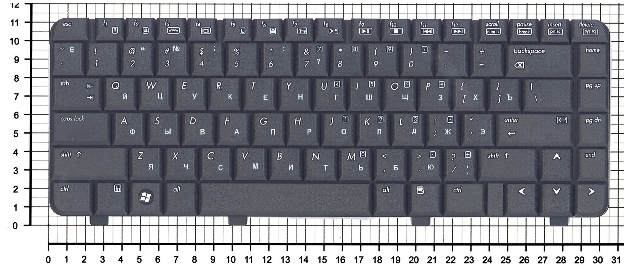 Клавиатура для ноутбука HP Compaq 456624-001 черная