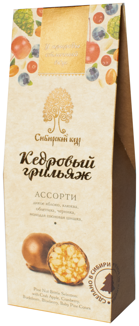 Кедровый грильяж ассорти, 70 гр