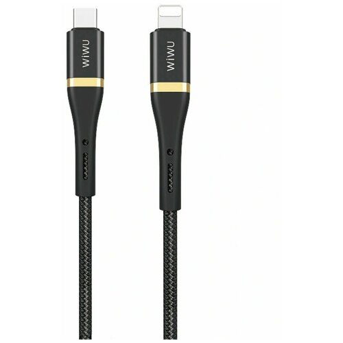 Кабель для зарядки и передачи данных Wiwu Type-C to Lightning ED-103 (1.2 м) Black