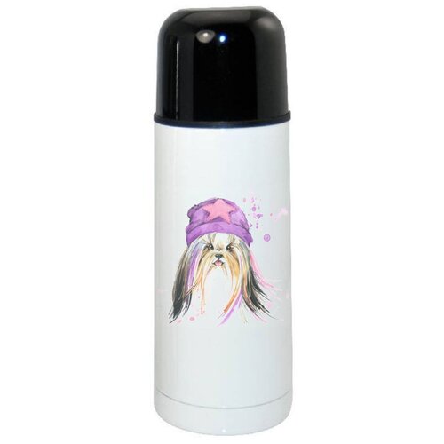 фото Термос coolpodarok животные собака в розовой шапочке