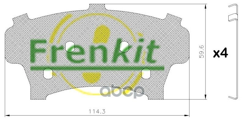 Пластины Противоскрипные Тормозных Колодок (4шт.) Frenkit арт. 940133