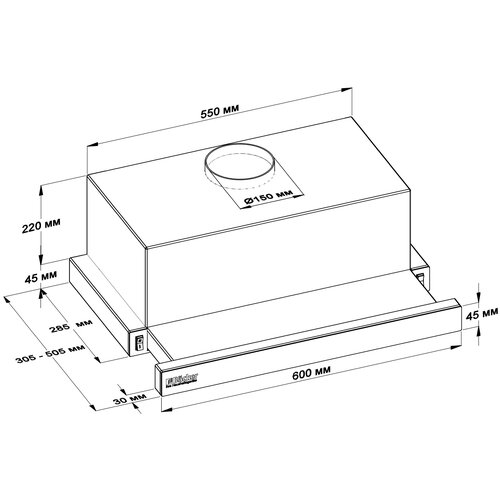 Вытяжка Backer TH60L-2F200-WG