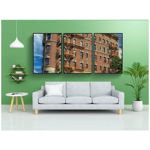 фото Набор модулных постеров для интерьера "бронкс, квартира, флэтайрон" 60x90 см. в тубусе, без рамки lotsprints