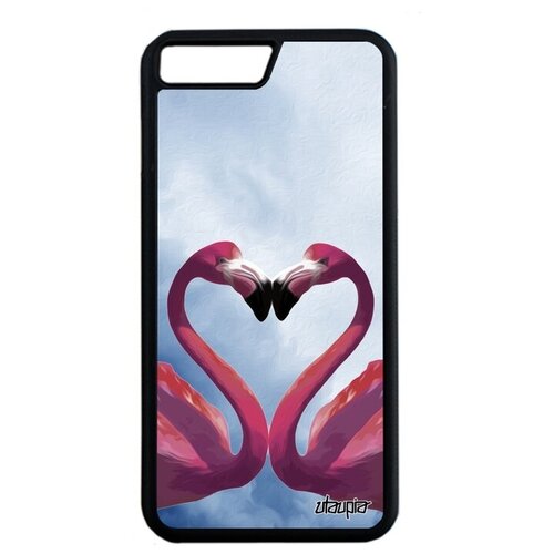 фото Простой чехол на телефон // iphone 8 plus // "фламинго" дизайн самка, utaupia, голубой