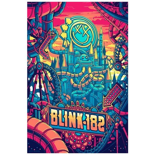Картина по номерам на холсте Музыка Blink 182 Поп Арт - 7307 В 60x40 картина по номерам на холсте музыка blink 182 поп арт 7307 в 30x40