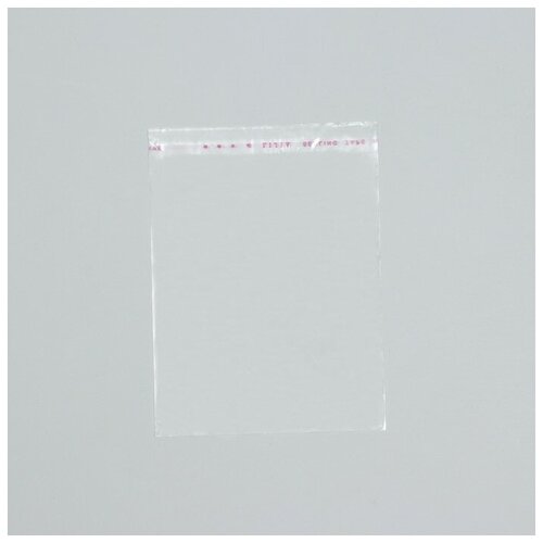 Пакет бопп с клеевым клапаном 10 х 10/4 см, 25 мкм (100шт.)