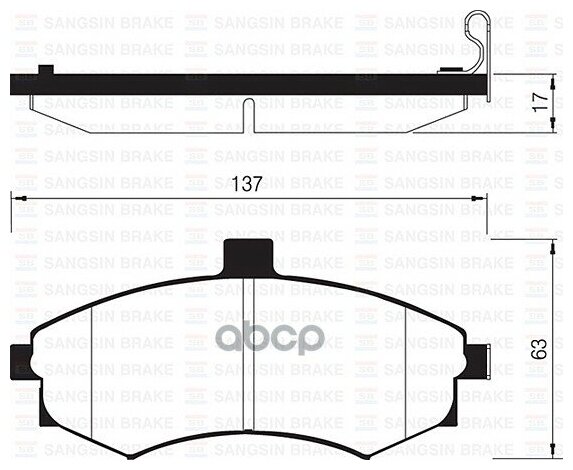 Sp1152sns_=893 02 ! Колодки Торм. Пер Hyundai Elantra 00> Sangsin brake арт. SP1152