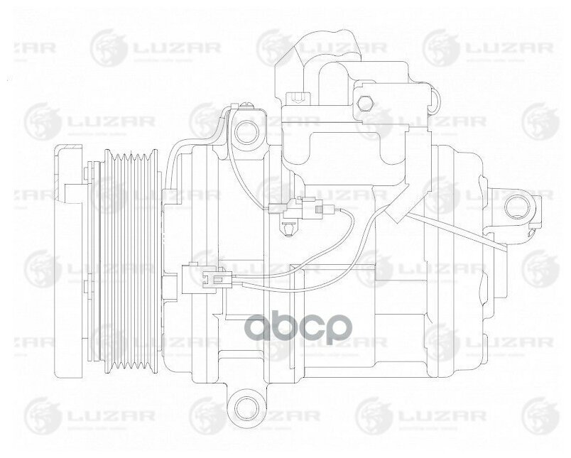 Компрессор кондиционера для автомобилей Land Cruiser 100 (98-)/Lexus LX II (98-) 4.7i LUZAR - фото №9