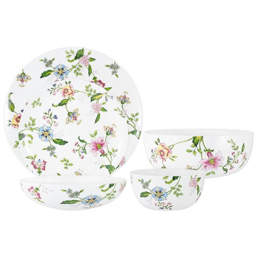 фото Обеденный набор на 6 персон provence 21 предмет, костяной фарфор, anna lafarg emily, al-221p-e11