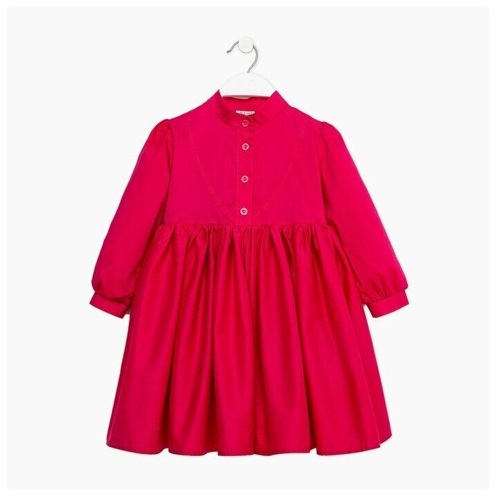 MINAKU Платье для девочки MINAKU: Cotton collection цвет фуксия, рост 104 - фотография № 7
