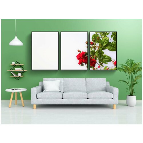 фото Набор модулных постеров для интерьера "rose, отказ, роуз" 60x90 см. в тубусе, без рамки lotsprints