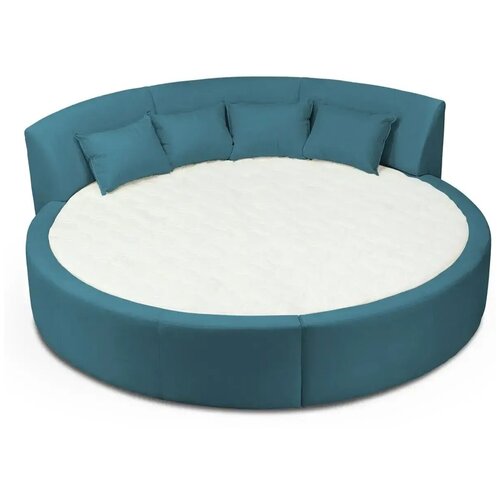 фото Adeta круглая кровать идола синяя