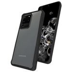 Чехол защитный противоударный для Samsung Galaxy S20 Ultra X-ONE DropGuard 2.0 с прозрачной задней панелью и черным матовым бампером - изображение