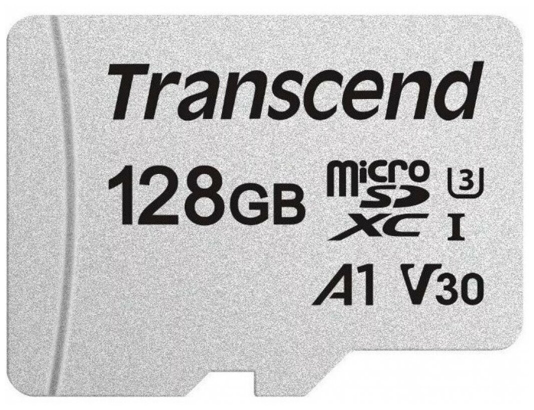 Карта памяти Transcend microSDXC 300S Class 10 UHS-I U3 (95/45MB/s) 128GB