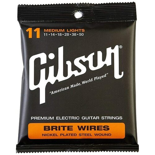 Струны для электро гитары, GIBSON SEG-700ML BRITE WIRES, 11-50