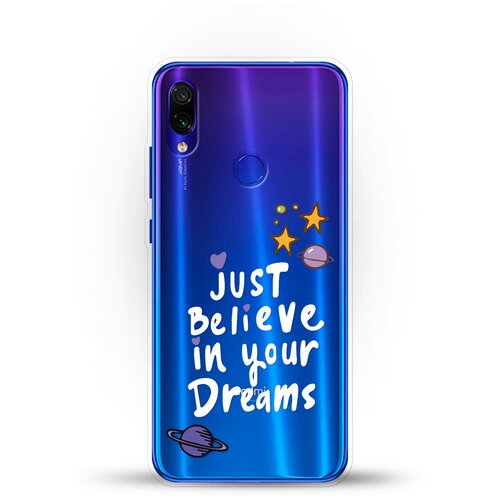 фото Силиконовый чехол just believe на xiaomi redmi note 7 pro andy & paul
